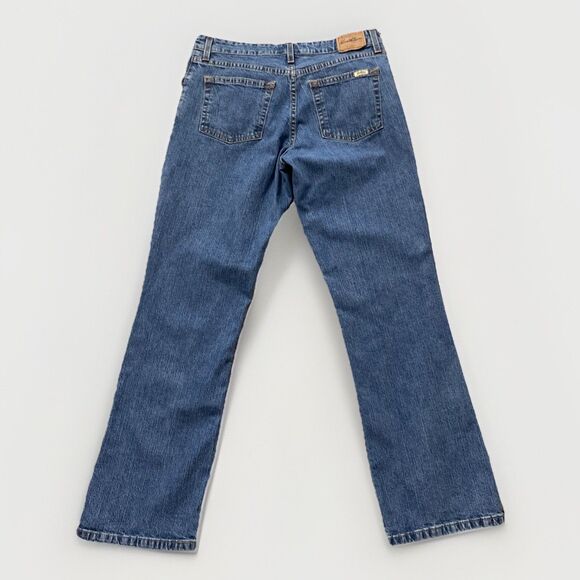 Womens Levi's Stretch Mid-Rise Boot Cut Blue Jeans Size 10 Medium Wash - Picture 2 of 7